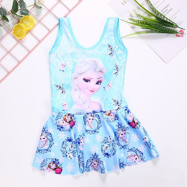 

baby korean version middle lovely and small children's cartoon one-piece girls' swimsuit, White;black