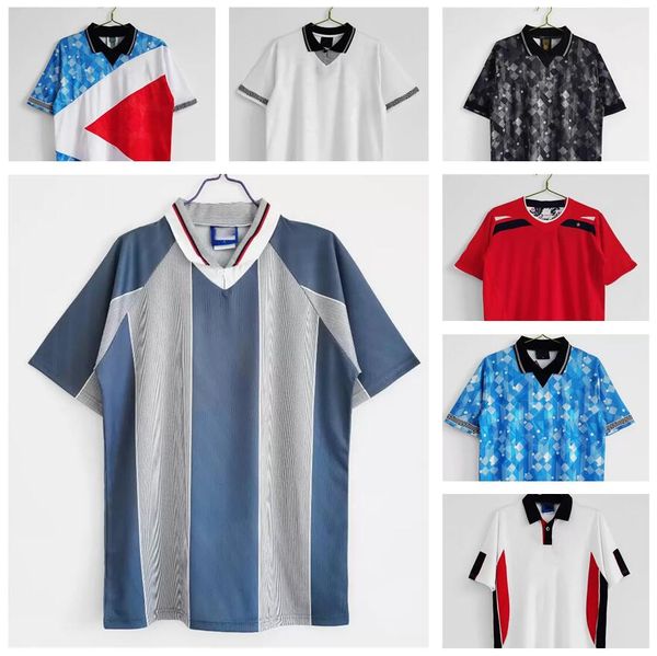 

retro soccer jersey #7 beckham nation team home white socer jersey 2002 #10 rooney #10 owen football uniforms, Black;yellow