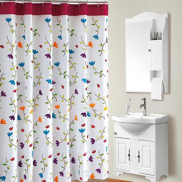 

shower curtains floral curtain waterproof mildew proof bathroom thicken bathtub partition with hooks decor