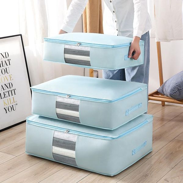 

storage bags thicken material non-woven quilt bag clothing finishing household home packaging