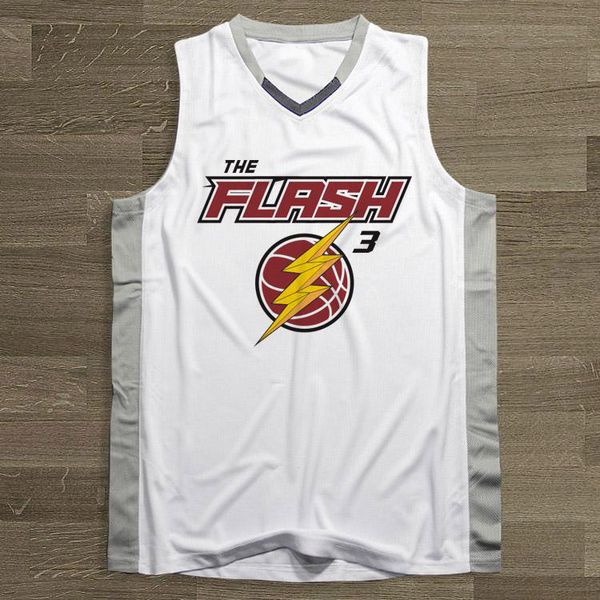 

2020 new dwyane men's basketball jersey uniform 3 flash theme wade sportswear mesh breathable baseball shirt, Black
