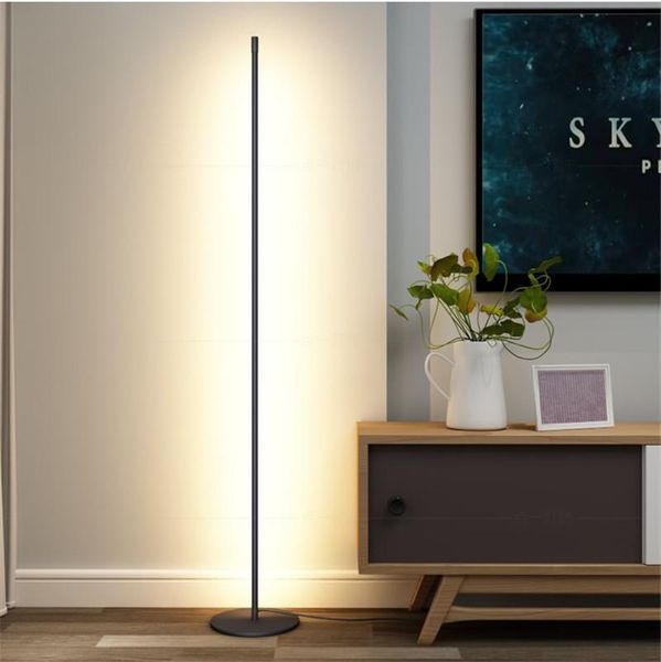 

floor light black glass metal led linear floor lamp standing light art decor for dining room bedroom l lighting fa001