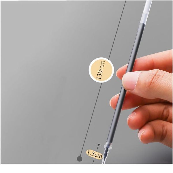 

0.35mm fine gel pen blue/black ink refills rod for handle marker pens school gelpen office student writing drawing st qylaux