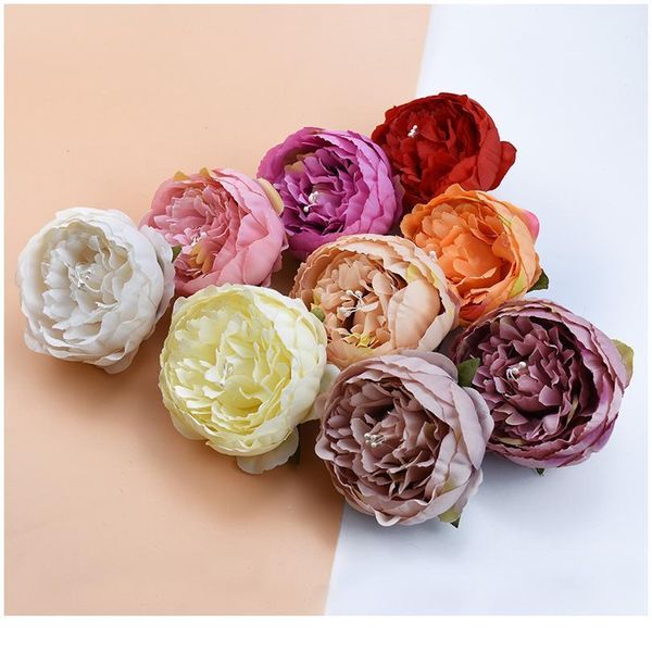 

50/100pcs wedding decorative flowers wreaths silk roses diy gifts box christmas decoration for home artificial flowers w qylvfo