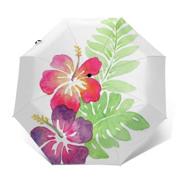 

umbrellas leaf umbrella uv protection automatic print portable trekking