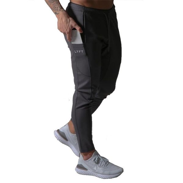 

men's pants men joggers sweatpants 2021 streetwear trousers fashion printed muscle sports mens 20ck02, Black
