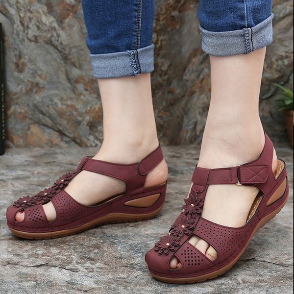 

2020 women sandals wedges shoes woman heels sandals chaussures femme soft bottom platform sandals gladiator casual shoes 36-44, Black