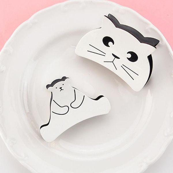 

hair clips & barrettes acrylic white cat polar bear gripper for women hairpin claw clip unusual lovely headdress bathroom accessories, Golden;silver