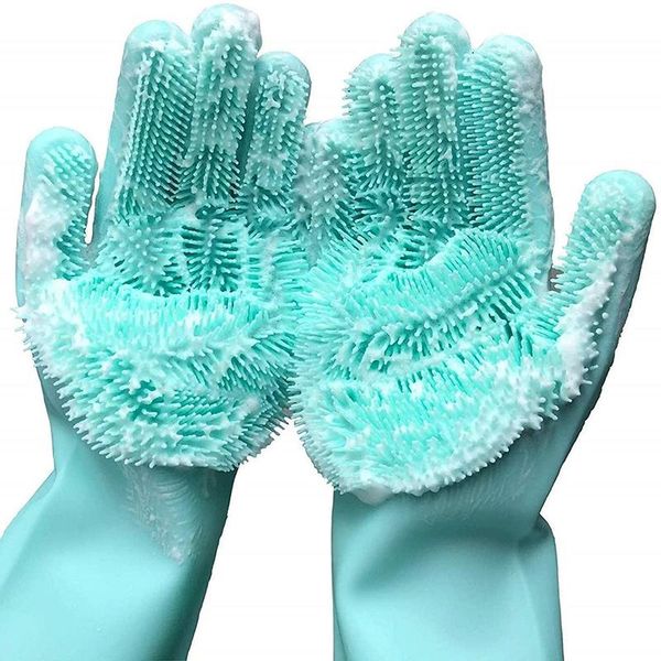 

disposable gloves 250 grams magic dishwashing cold proof silicone cleaning sponge for housework kitchen bathroom pet washing