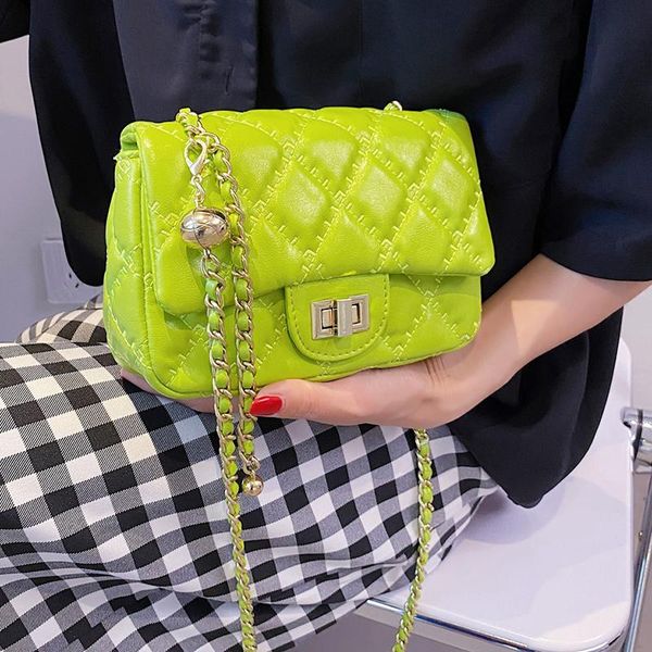 

evening bags brand deisgner quilted bag chains crossbody for women 2021 luxury small flap shoulder plaid clutch purse messenger