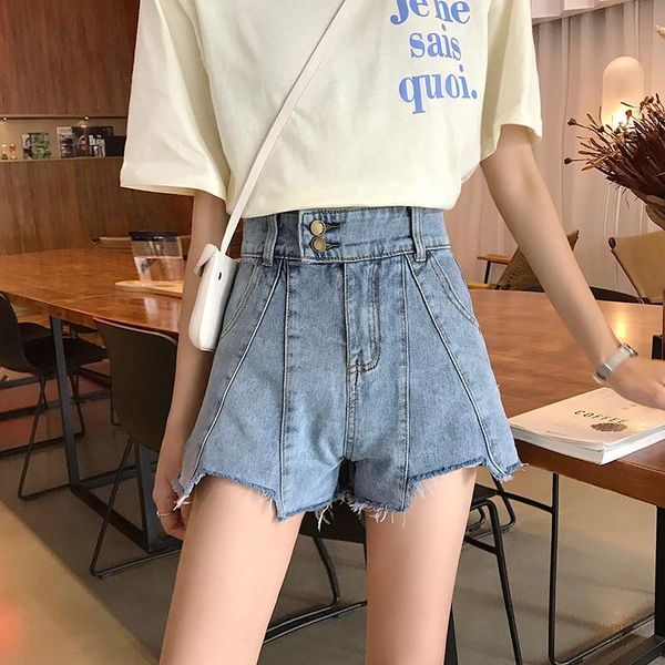 

new jean shorts women summer korean loose plus size high waisted shorts for women, White;black