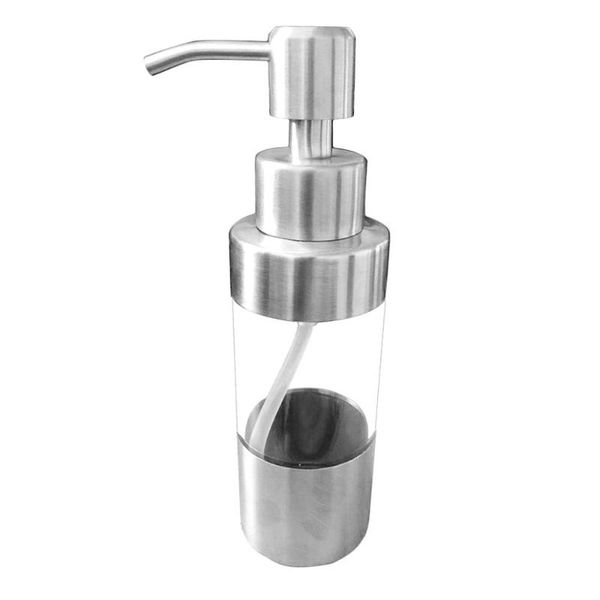 

stainless steel pump soap lotion dispenser liquid bottle tool bathroom kitchen