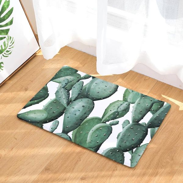 

cushion/decorative pillow cactus print decorative living room doormat tropical plant pattern anti slip entrance carpet home decor kitchen ab