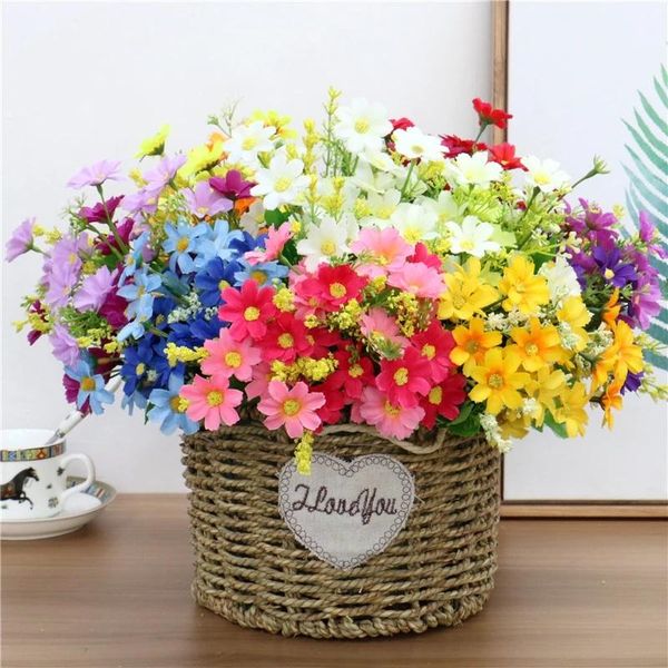 

decorative flowers & wreaths 7 branches of artificial silk chrysanthemum simulation daisy fake vase decoration for home garden wedding decor