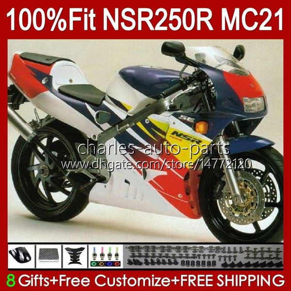 Iniezione OEM per HONDA NSR250 NSR 250 R NSR250R 1990 1991 1992 1993 103HC.65 MC21 NSR 250R PGM3 NSR250RR 90 91 92 93 Carene blu lucido