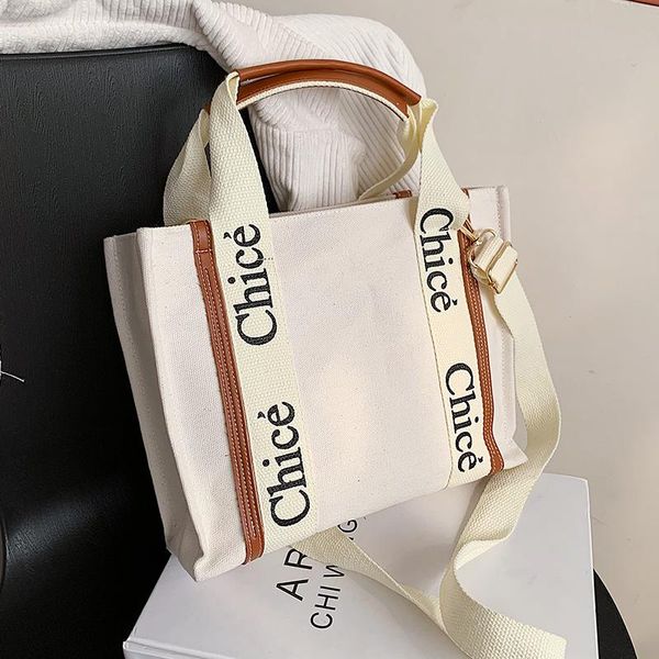 

shoulder bags 2021 summer canvas high-quality texture letter all-match western style women's one-shoulder crossbody handbag