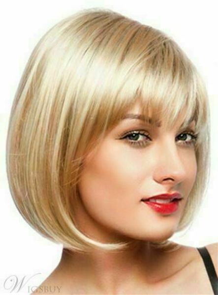 

fashion blond bob women's short wigs in heat- resistant fibers wig, Black