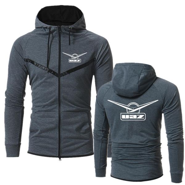 

men's hoodies & sweatshirts 2021 uaz brand men england style spring autumn comfortable solid color man delicate print zipper, Black