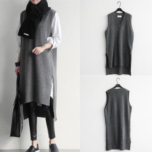 

women's sweaters women novel knitted pullovers sweater long waistcoat autumn winter plus jumper pull femme, White;black
