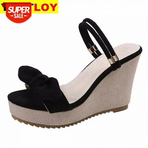 

summer platform sandals fashion women sandal wedges shoes casual woman peep toe black causal rome ladies sandals high heels 2 #qu13