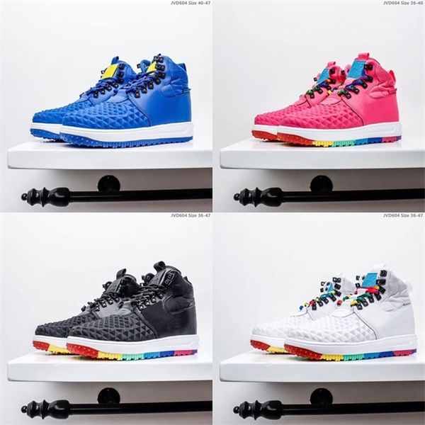 

lunar duckboot sports shoes medium navy blue yellow gum women men sports high shoes acronym fashion shoes training sneakers eur 47