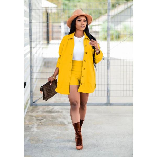 

women's tracksuits women shorts set fashion casual long sleeve lapel single breasted jackets and two-piece outfits donsignet, Gray