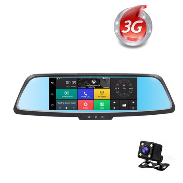 

7-inch general intelligent 3g network rear view mirror navigation dash cam bluetooth all in one machine car dvr