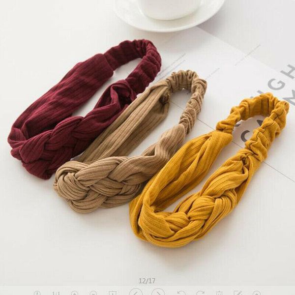 

2021 new bohemian style hand-woven vintage braided baby headband newborn girl hair accessories, Slivery;white