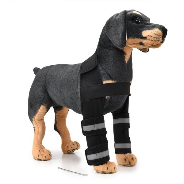 

pet dog leg brace black legs brace pet dog knee hock protector dogs pad therapeutic support outdoor training protect