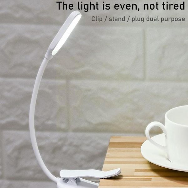 

book lights rechargeable light 7 led reading with 3-level warm cool white daylight night lamp for travel bedro b7f2