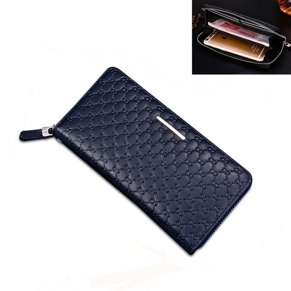 

luxe merk mannen clutch bag male long portefeuilles casual rits portemonnees large capacity men portemonnee muscovy balance sheet, Red;black