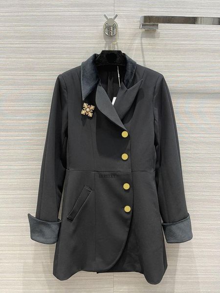 

asymmetric design side button black suit coats 2021 new metal decoration long blazers office lady versatile blazers, White;black