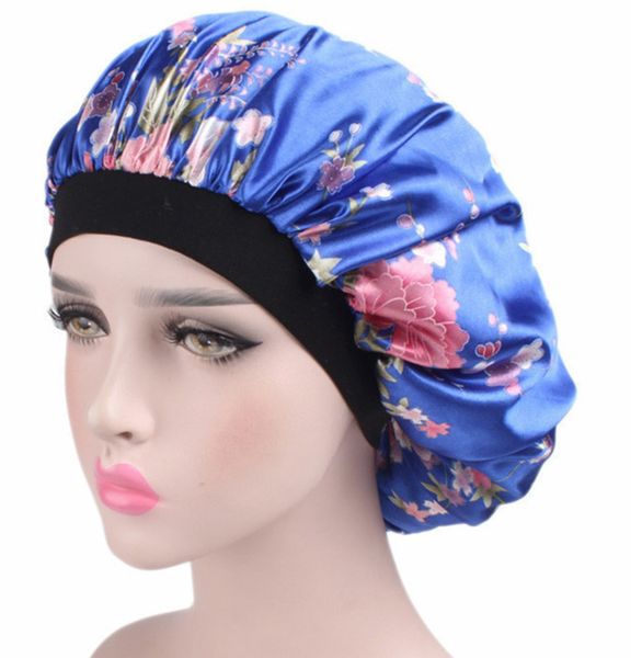 

leopard floral flowers satin nightcap womens stretchy hair protection cap hair quick drying waterproof hats dome bath cap hh24qelq, Yellow