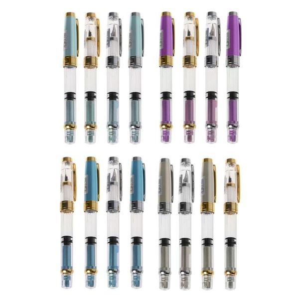 

transparent fountain pen clip colorful ink pen student school supply stationery