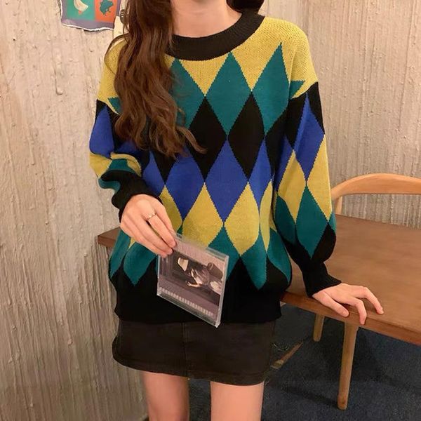 

women's sweaters 2021 ins fashion women knit pullovers autumn winter jumpers, White;black