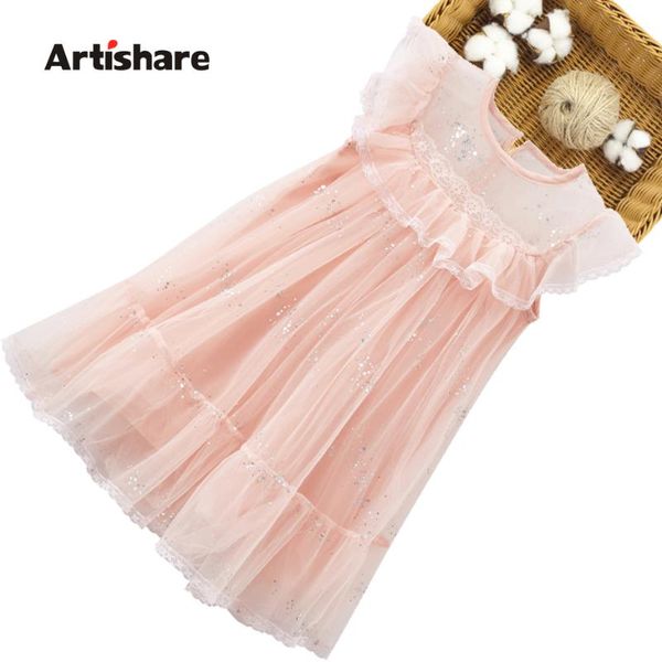 

summer dresses for girls sequin girl child pricness dress lace flower dress for kids cute style kids costume, Red;yellow