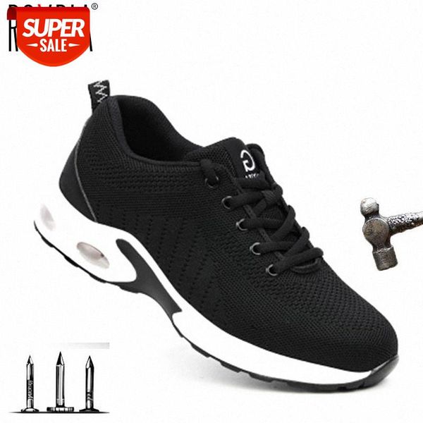 

Ultra-light steel toe cap women work sneakers men boots safety shoes breathable outdoor shoe plus size 37-48 ROXDIA brand RXM252 #F28y