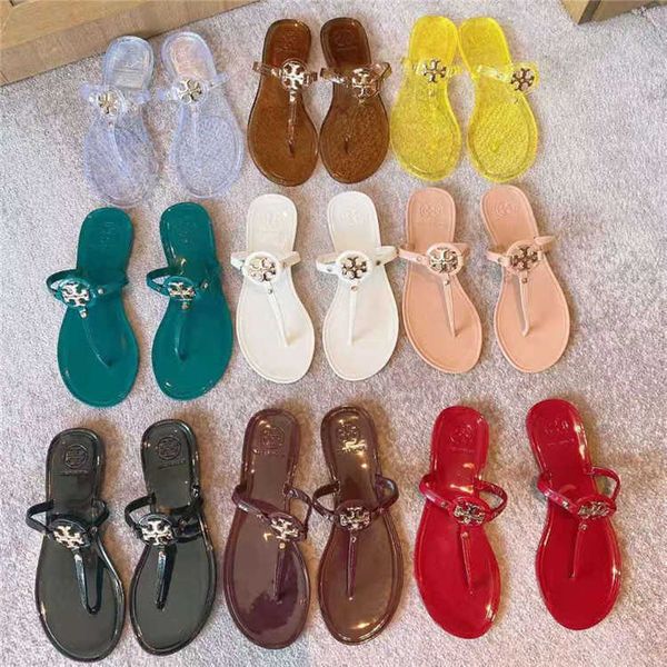 

slippers sandals new clip foot flat bottom flip flop pvc jelly sandal buckle holiday beach antiskid women's shoes for summerzly, Black