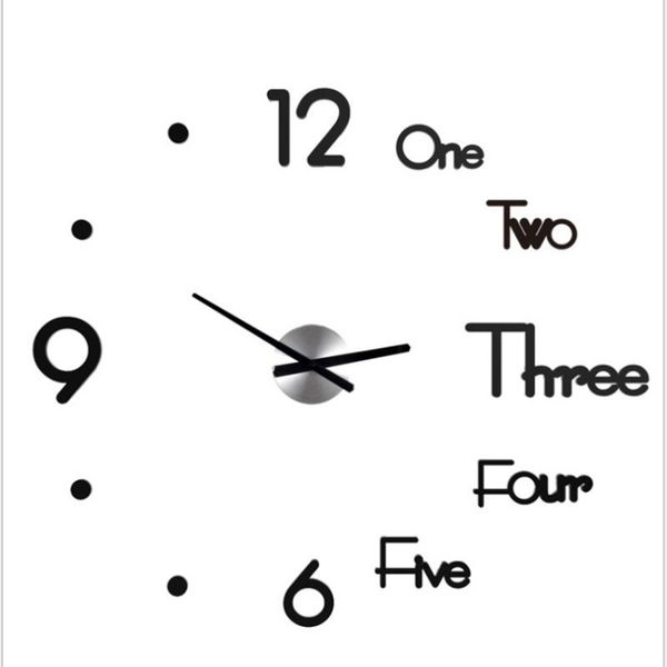 

diy wall clock, easy to assemble, modern design 3d wall clock, used to decorate the empty wall, for home, office, l