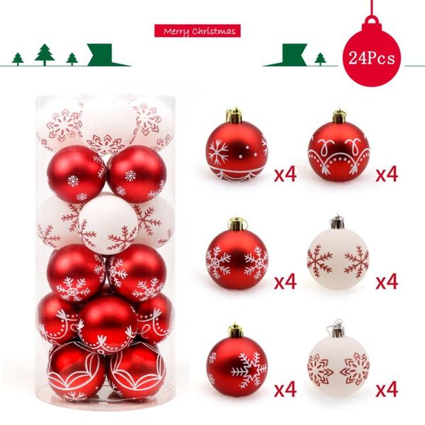 

party decoration 24pcs christmas decorations balls tree ornaments large foam styrofoam toys on the 6cm ball baubles