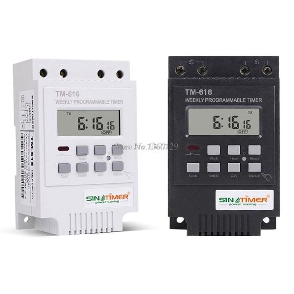 

timers 30a weekly programmable digital time switch relay control timer 220v din guide rail mount tm616w-4 electronic