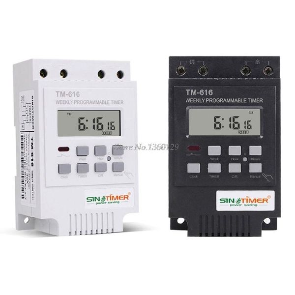 Timer 30A Wöchentlich programmierbarer digitaler ZEITSCHALTER Relaissteuerung Timer 220V DIN-Führungsschienenmontage TM616W-4 elektronisch