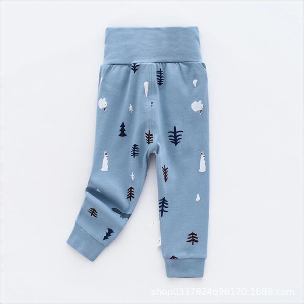 

autumn newborn baby boys clothes home wear cartoon toddler bottom long cotton childrens pants high waist boy, Blue