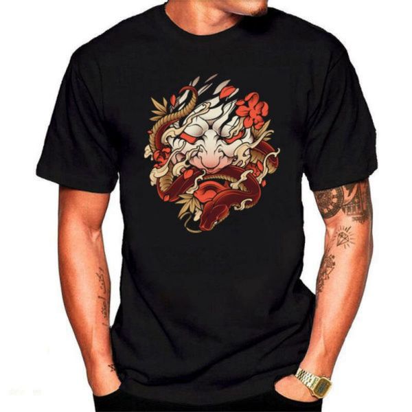 

evil design men's 100% cotton t-shirt, comfortable, fresh and breathable, daily travel street party, White;black