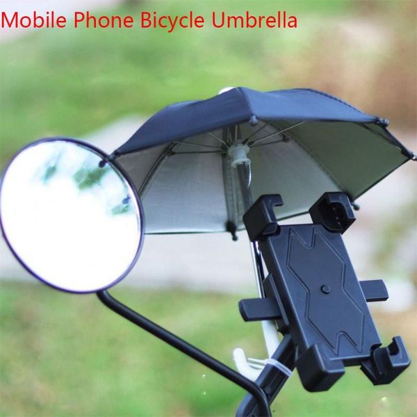 

umbrellas mini mobile phone holder bicycle umbrella waterproof sunshade parasol rainproof bike motorcycle decoration