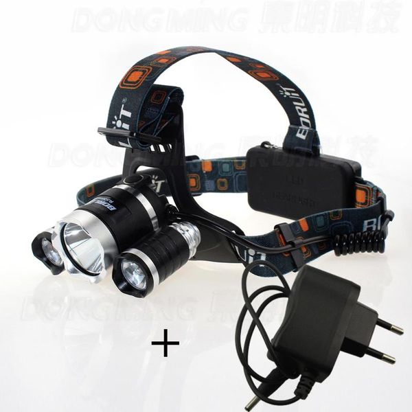 

headlamps 3 led 4modes headlamp cree xml t6 5000 lumen head rechargeable 18650 headlight frontale lamp with charger