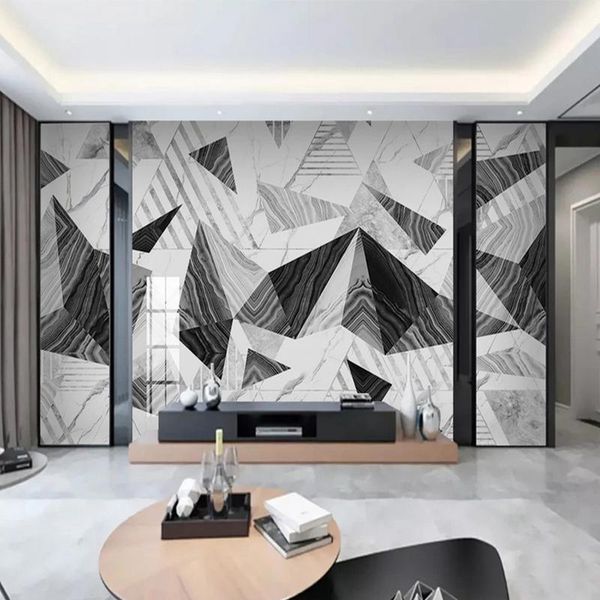 

marble wallpaper stylish geometric wall mural 3d wallpaper for walls