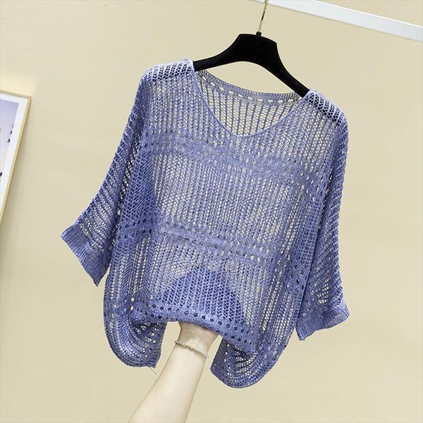 

the spring loose v neck womens sweaters hollow out knitting batwing coat joker paragraphs short blouse thin render female, White;black