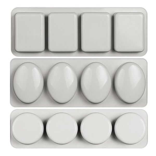 

craft tools 4-grids multi-function silicone soap mold diy handmade 3d kitchen making forms baking mould for