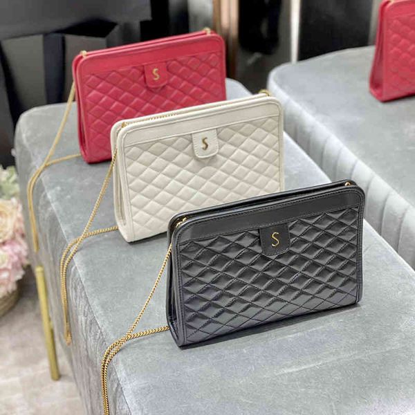

2021 fashion women famous casual designer messenger black slanted cross chain bag